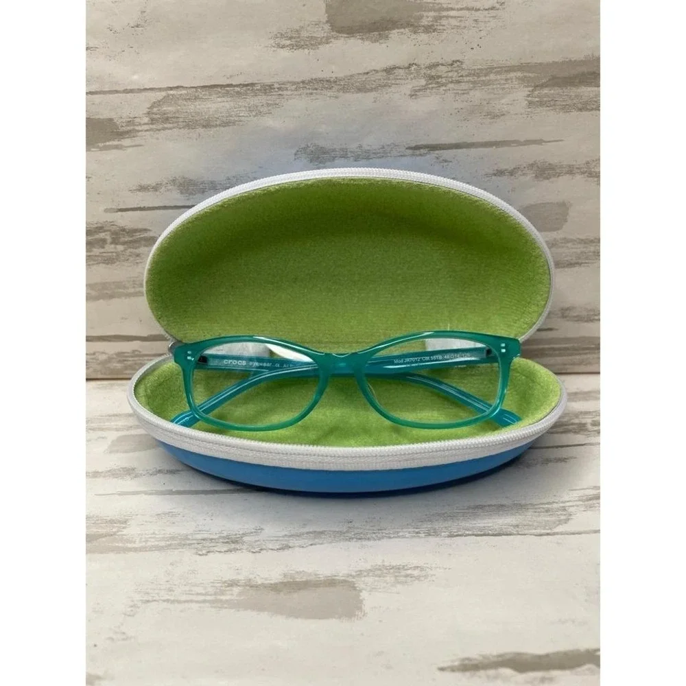 Crocs kids eyeglasses Jr7012 Col.55TB 48 [] 14 126 blue and green frames w/ case